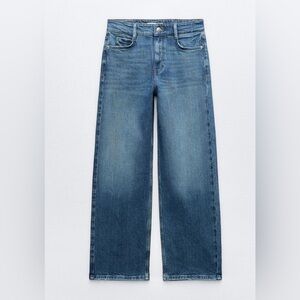 Zara High-Rise Ankle Length Straight Leg Jeans